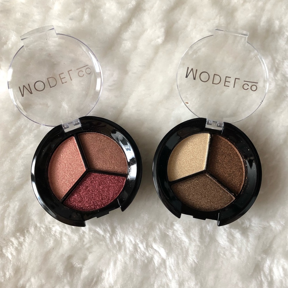 2 ModelCo Metallic Eyeshadow Trio Palettes